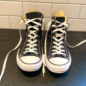 CONVERSE Chuck Taylor High Top Canvas Black Rock n Roll Sneakers Men's US 10